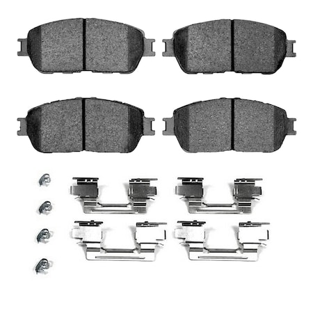 3000 Ceramic Brake Pads And Hardware Kit, Low Dust, Low Copper Ceramic, 100% Asbestos-free, Front